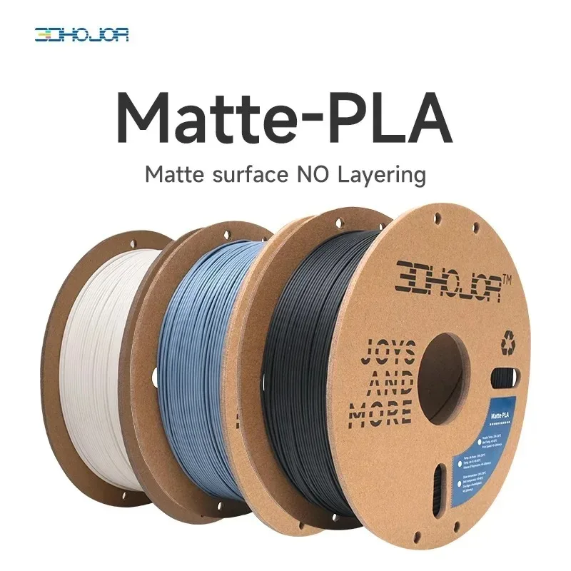 3DHOJOR PLA 3D 프린터 필라멘트 1KG 1.75MM 무광택 PLA 3D 인쇄 재료 업그레이드된 무광택 PLA 필라멘트 멀티 컬러 필라멘트 PLA