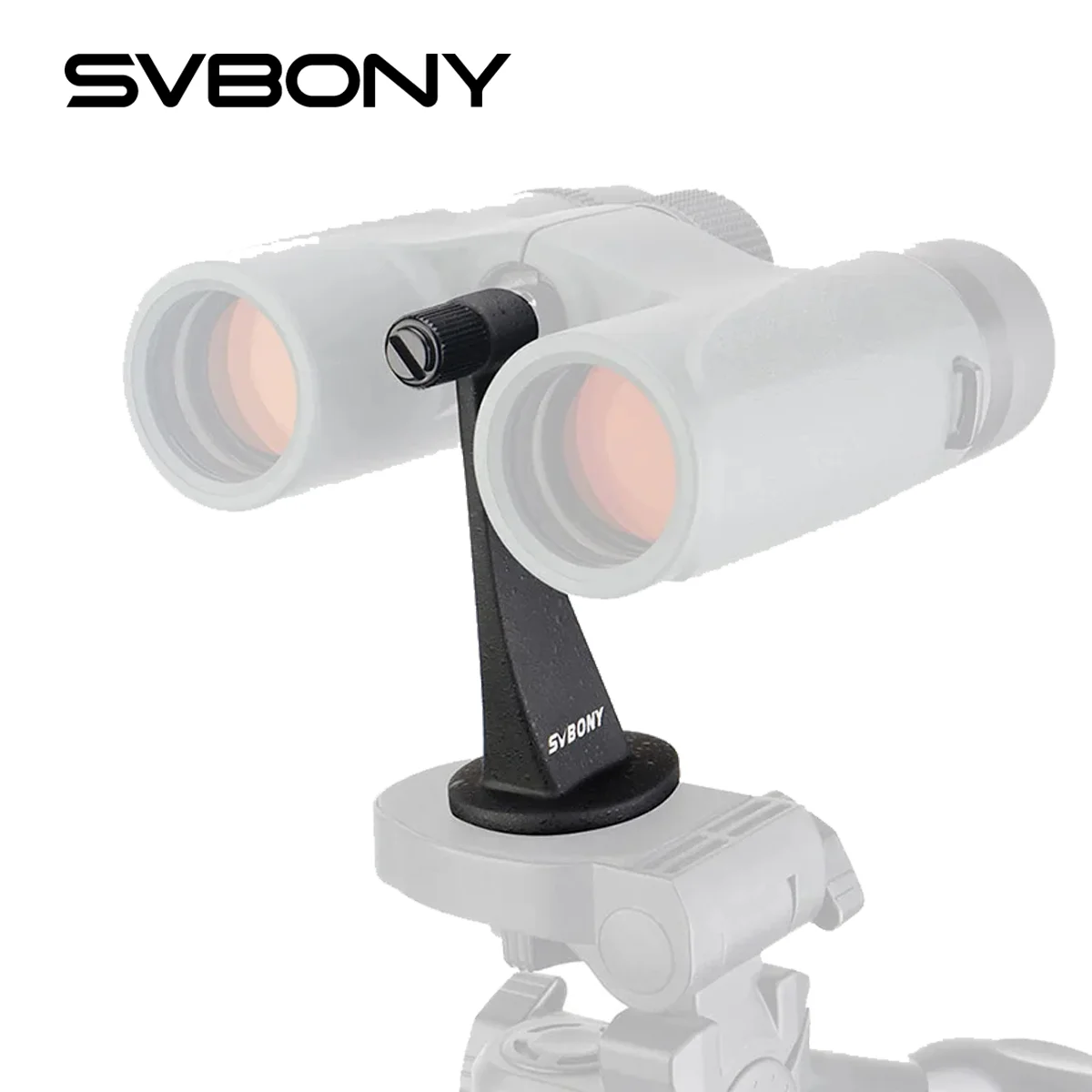 Svbony SV111/SV110 완전 금속 쌍안경 삼각대 망원경 마운트 어댑터 1/4 인치 스레딩 검정색 고무 링