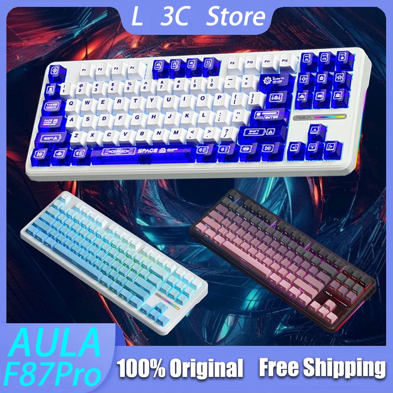 AULA F87 PRO 3 가지 모드 무선 블루투스 기계식 키보드