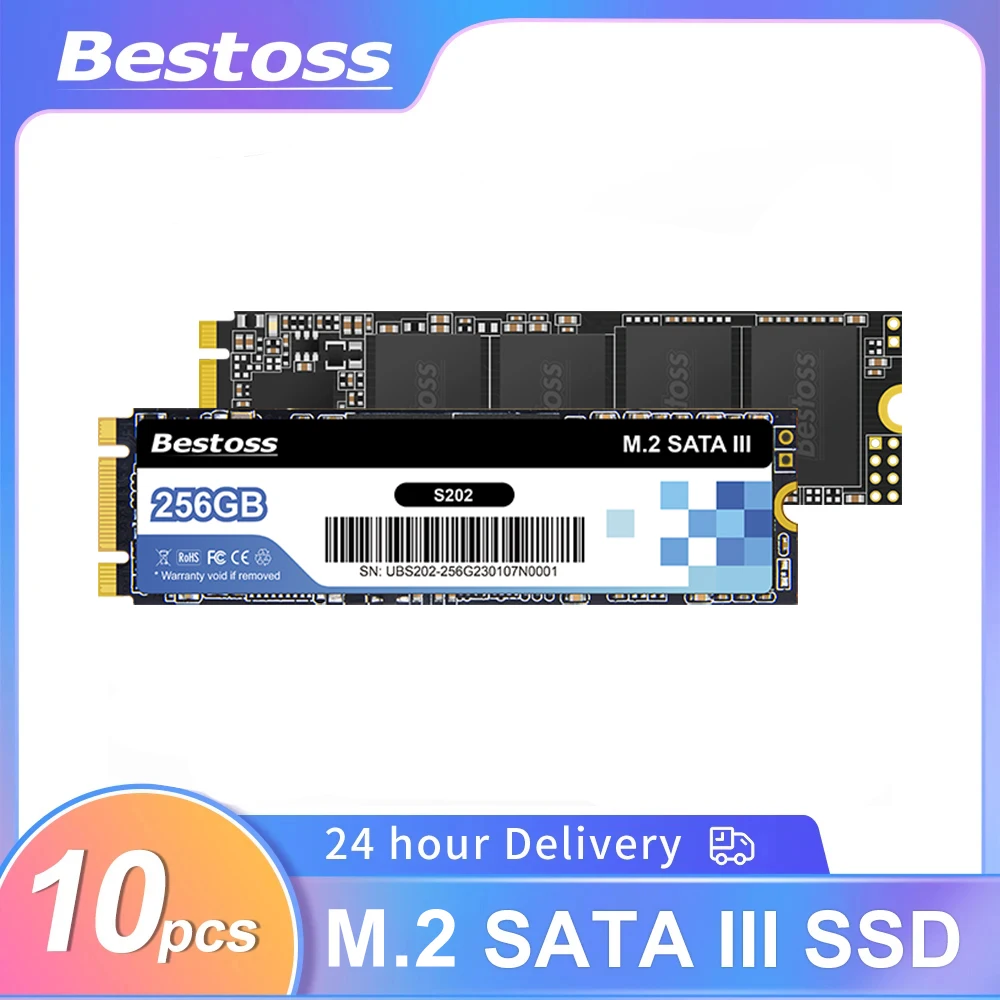 Bestoss 데스크탑 노트북용 M.2 SATA 3.0 2280 SSD 하드 드라이브