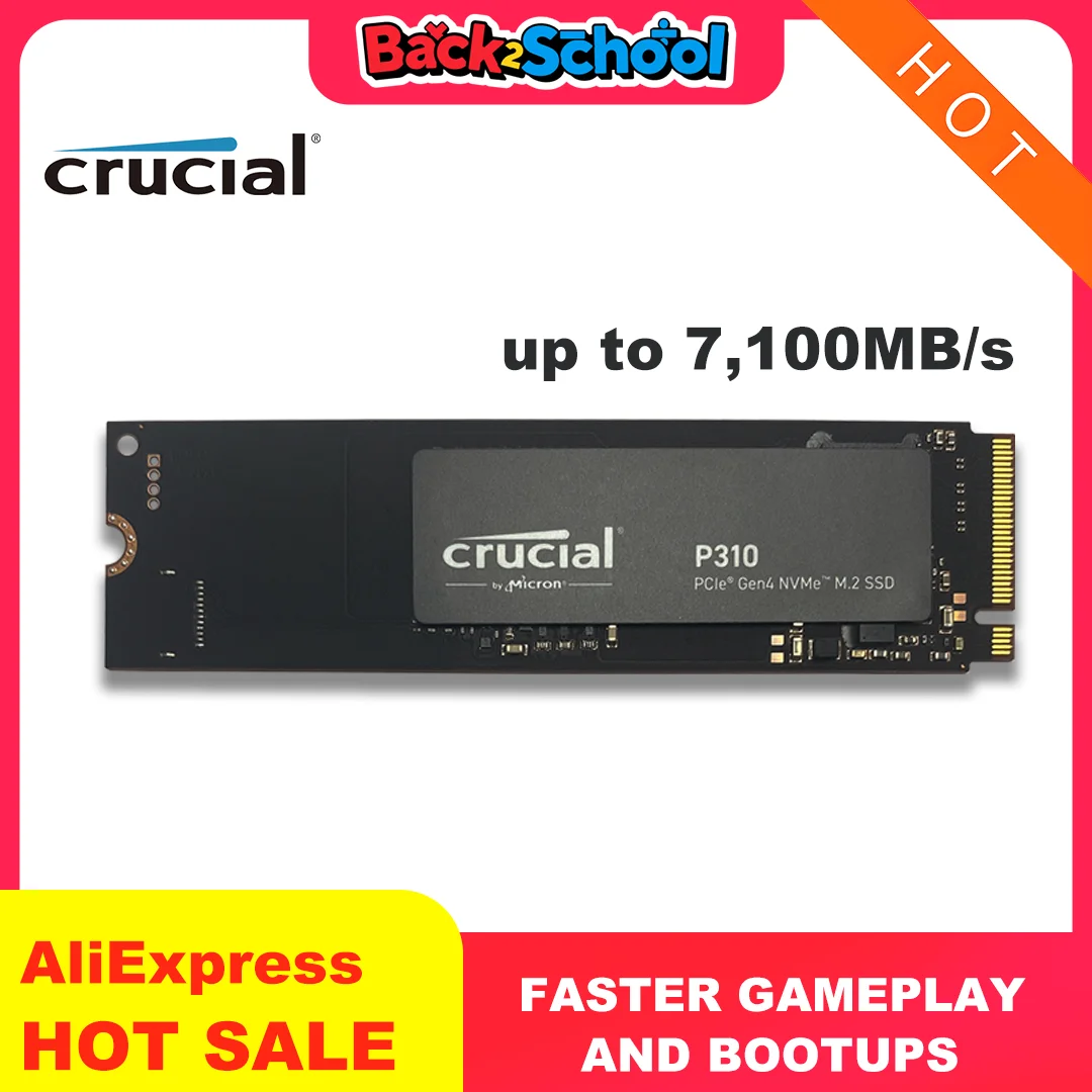 Crucial P310 1TB 2TB 2280 PCIe Gen4 3D NAND NVMe M.2 SSD - 최대 7