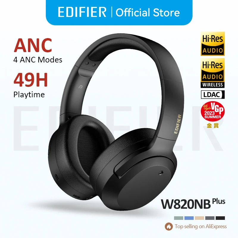 Edifier W820NB Plus 고해상도 무선 소음 차단 헤드폰