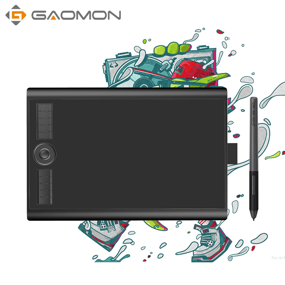 GAOMON M10K PRO 10*6.25 ''그래픽 펜 태블릿 드로잉 보드