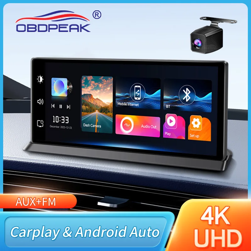 K2 프로 차량용 DVR 4K 카메라 무선 카플레이