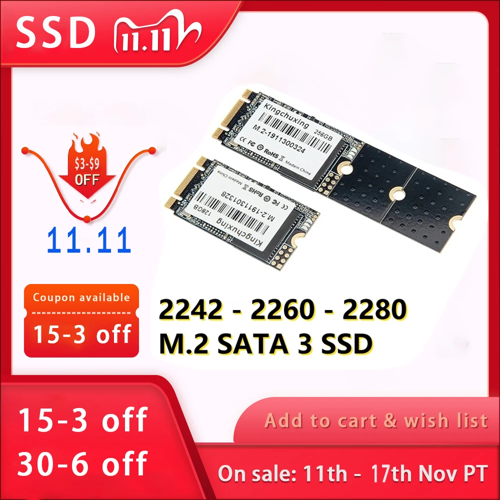 Kingchuxing SSD M2 Sata M.2 NGFF 솔리드 스테이트 드라이브