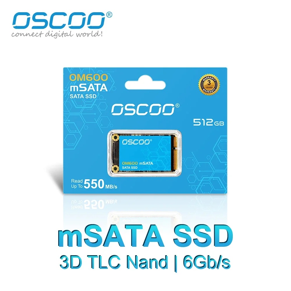 OSCOO MSATA 내장 솔리드 스테이트 하드 드라이브
