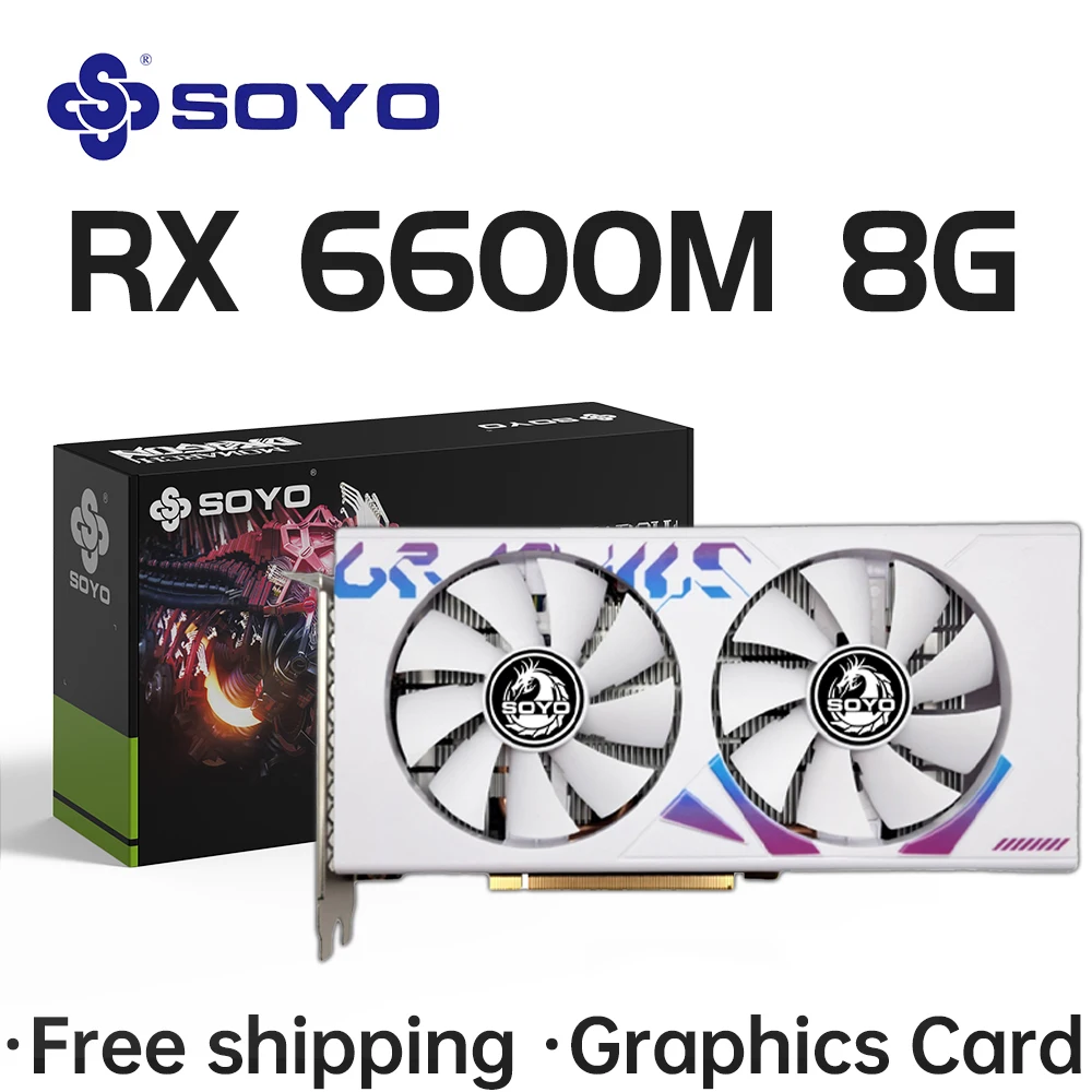 SOYO AMD RX 6600M 8GB 그래픽 카드