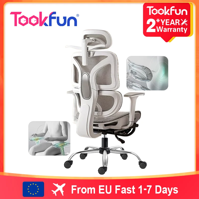 Tookfun 인체 공학적 의자 허리 지지대 컴퓨터 게임용 좌석