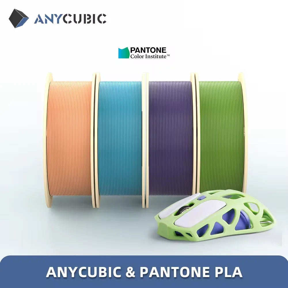 ANYCUBIC 3D 프린터 Pantone 필라멘트 PLA 1.75mm 1kg/롤 FDM 3D 프린터 K3 콤보용 플라스틱 고무 공동 제작 재료