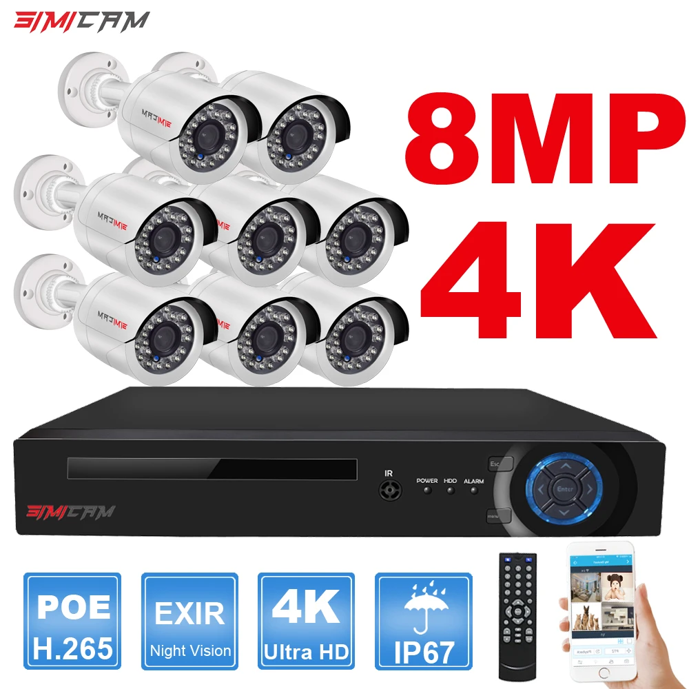 울트라 HD POE IP 보안 카메라 시스템