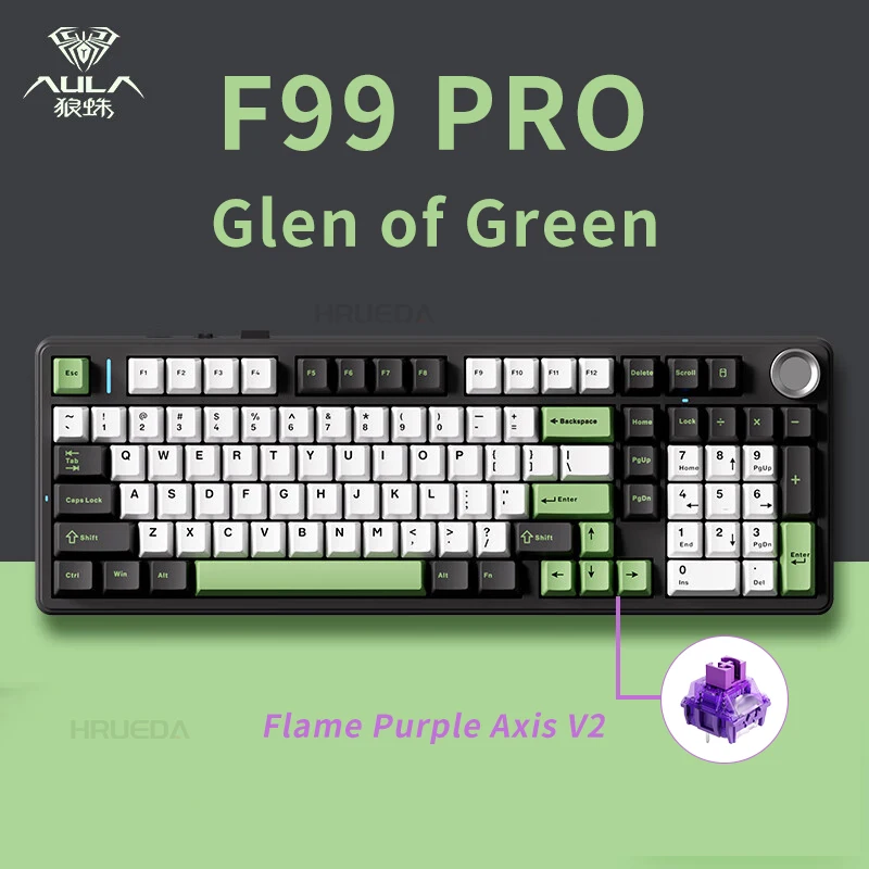 Aula F99 Pro 기계식 키보드 Bluetooth 5.0/2.4g 무선/유선 100 키 Pbt 키캡 핫 스왑 가스켓 맞춤형 게임 키보드