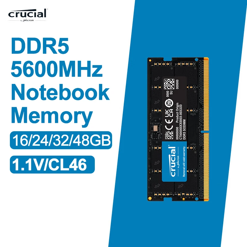 중요한 RAM 16GB 24GB 32GB 48GB DDR5 5600MHz PC5-44800 노트북 메모리